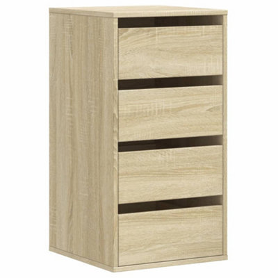 Berkfield Classic Corner Chest Of Drawers Sonoma Oak 40X41X76 Cm Engineered Wood