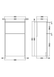 Balterley Floor Standing Wc Toilet Unit (Pan & Cistern Not Included), 500mm - Matt Coastal Grey - thumbnail 6