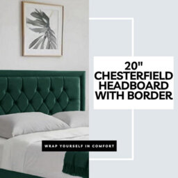 Green Plush 3Ft Single Bed With Matttress  2 Storage Drawers And 20 Inch Borderd Headboard - thumbnail 3