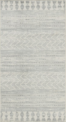 Livabliss Roma-Modern Grey Off-White Charcoal Living Dining Bedroom Rug 80 X 150 Cm Easy Care, Non Shedding - image 1