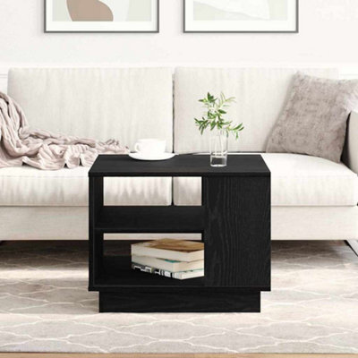 Berkfield Black Oak Coffee Table 55X55X42 Cm Made Of Engineered Wood - image 1