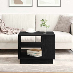 Berkfield Black Oak Coffee Table 55X55X42 Cm Made Of Engineered Wood - thumbnail 1