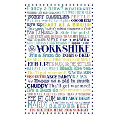 Ulster Weavers Yorkshire Born & Bred Classic Print 100% Cotton Tea Towel