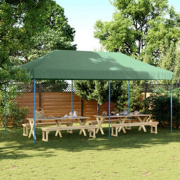 Walplus Foldable Party Tent Garden Gazebo Canopy Pop-Up Green 580X292X315 Cm - thumbnail 1