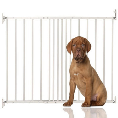 Bettacare Extending Metal Screw Fit Dog Gate, White, 62.5Cm - 106.8Cm, Stair Gate For Pet, Safety Barrier For Puppy - image 1