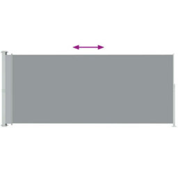 Walplus Patio Retractable Side Awning Garden Sun Shade Canopy Gazebo For Back Door, Porch, Patio 180X500 Cm Grey - thumbnail 3