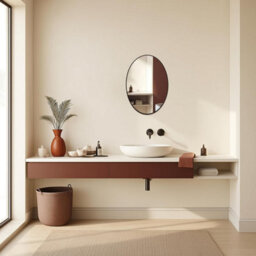 Mood Premium Oval Bathroom Mirror Black Framed Wall Mounted, Frame Modern & Stylish (70Cm X 50Cm) - thumbnail 5