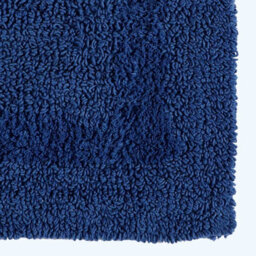 Homescapes Luxury Reversible Cotton Bath Mat Set - Navy - thumbnail 4