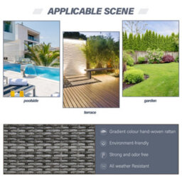 Asownsun Grey Rattan 6 Seater Corner Sofa Set Outdoor Garden Furniture With Glass Coffee Table Weatherproof Cushions Easy Assembly - thumbnail 6