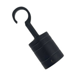 Ropeservices Uk 4 X 28mm Powder Coated Black Decking Rope Hook Fittings Fixings Barrier Set - thumbnail 3