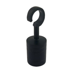 Ropeservices Uk 4 X 28mm Powder Coated Black Decking Rope Hook Fittings Fixings Barrier Set - thumbnail 2