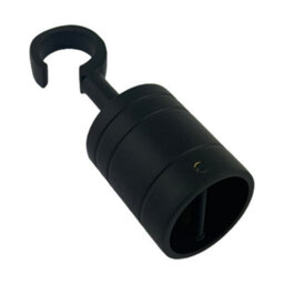 Ropeservices Uk 4 X 28mm Powder Coated Black Decking Rope Hook Fittings Fixings Barrier Set - thumbnail 4