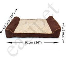 Actiaspet Deluxe Brown Orthopaedic Soft Dog Pet Warm Sofa Bed Pillow Cushion Chair Large - thumbnail 4