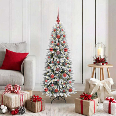 Vidaxl Artificial Christmas Tree With 150 Leds With Stand White 120 Cm - image 1