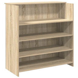 Berkfield Durable Reception Desk Sonoma Oak 100X50X103.5 Cm Engineered Wood - thumbnail 1