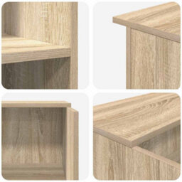 Berkfield Durable Reception Desk Sonoma Oak 100X50X103.5 Cm Engineered Wood - thumbnail 8