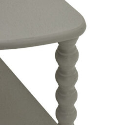 Hill Interiors The Camden Collection Half Moon 3 Tier Table - Wood - L33 X W71 X H76 Cm - Grey - thumbnail 3