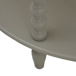 Hill Interiors The Camden Collection Half Moon 3 Tier Table - Wood - L33 X W71 X H76 Cm - Grey - thumbnail 4