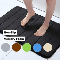 Bathroom Mat Shower Bath Non Slip Memory Foam Rug Soft Absorbent Water Door Mat Blue 50 X 80 Cm - thumbnail 2