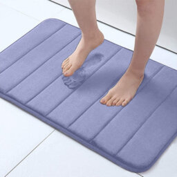 Bathroom Mat Shower Bath Non Slip Memory Foam Rug Soft Absorbent Water Door Mat Blue 50 X 80 Cm - thumbnail 1