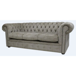 Chesterfield 3 Seater Sofa Velluto Fudge Brown Velvet Fabric In Classic Style - thumbnail 3