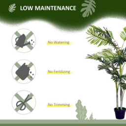 Outsunny 150Cm(5Ft) Palm Tree Artificial Faux Decor Green Plant Home Office - thumbnail 6