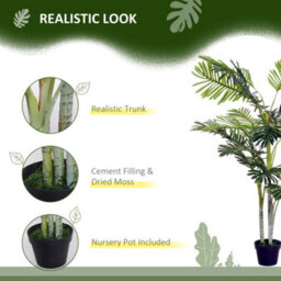 Outsunny 150Cm(5Ft) Palm Tree Artificial Faux Decor Green Plant Home Office - thumbnail 5
