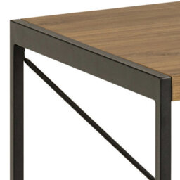 Wyld Haus Barbados Natural Oak-Effect Office Desk With Black Metal Base 1200X600X750mm - thumbnail 6