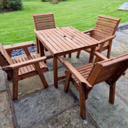 Churnet Valley Garden Furniture Ltd Churnet Valley Garden Furniture Valley 4 Seater Square 4Xc - thumbnail 4