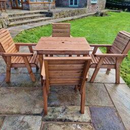 Churnet Valley Garden Furniture Ltd Churnet Valley Garden Furniture Valley 4 Seater Square 4Xc - thumbnail 2