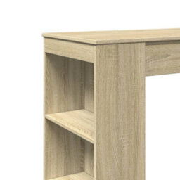 Berkfield Bar Table With Racks Sonoma Oak 95X47X103.5 Cm Engineered Wood - thumbnail 7
