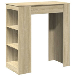 Berkfield Bar Table With Racks Sonoma Oak 95X47X103.5 Cm Engineered Wood - thumbnail 2
