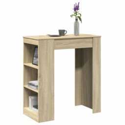 Berkfield Bar Table With Racks Sonoma Oak 95X47X103.5 Cm Engineered Wood - thumbnail 1