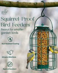 Pelle & Sol Outdoor Metal Peanut Bird Feeder Hanging Cage - Weather Resistant - thumbnail 2