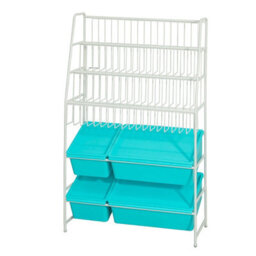Sobuy Kmb07-B,kids Storage Toy Chest Wardrobe Sofa Bench,green,,blue,w102.5Xd60.5Xh25.5 - thumbnail 1