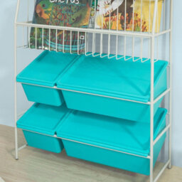 Sobuy Kmb07-B,kids Storage Toy Chest Wardrobe Sofa Bench,green,,blue,w102.5Xd60.5Xh25.5 - thumbnail 7
