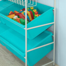 Sobuy Kmb07-B,kids Storage Toy Chest Wardrobe Sofa Bench,green,,blue,w102.5Xd60.5Xh25.5 - thumbnail 9