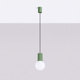 Sollux Lighting Halo Aluminum/glass Sage 1 Lights Modern Pendant Lamps - thumbnail 2