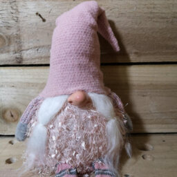Samuel Alexander 50Cm Battery Operated Light Up Female Christmas Gonk With Dangly Legs In Pink Hat - thumbnail 9