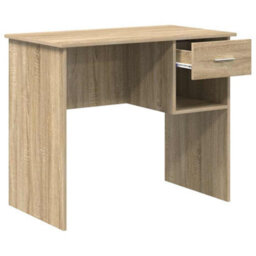Berkfield Modern Desk With Storage Sonoma Oak 90X49.5X75 Cm Engineered Wood - thumbnail 5