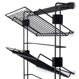 Emuca Pull-Out Side Shoe Rack For Closets And Walk-In Closets Hack, Right, Textured Black Painted, Steel - thumbnail 4