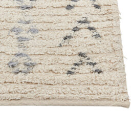 Wyld And Coco Nordicnest Beige Cotton Rug 140 X 200 Cm - Hand-Tufted Geometric Low-Pile For Living Room And Bedroom - thumbnail 3