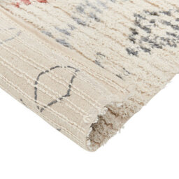 Wyld And Coco Nordicnest Beige Cotton Rug 140 X 200 Cm - Hand-Tufted Geometric Low-Pile For Living Room And Bedroom - thumbnail 5