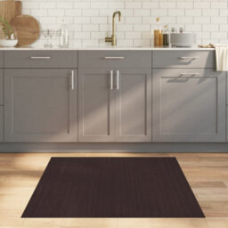 Berkfield Rug Square Dark Brown 100X100 Cm Bamboo - thumbnail 1