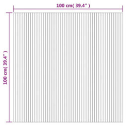 Berkfield Rug Square Dark Brown 100X100 Cm Bamboo - thumbnail 8