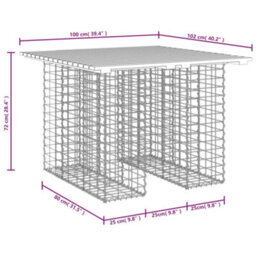 Berkfield Garden Bench Gabion Design 100X102X72 Cm Solid Wood Pine - thumbnail 8