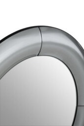 Orsina Silver Round Wall Mirror, Art Deco Style Decorative Mirror For Living Room, Hallway, Silver Frame Wall Mirror - thumbnail 4