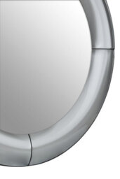 Orsina Silver Round Wall Mirror, Art Deco Style Decorative Mirror For Living Room, Hallway, Silver Frame Wall Mirror - thumbnail 5