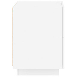 Berkfield Bedside Cabinet With Led Lights White Engineered Wood - thumbnail 8
