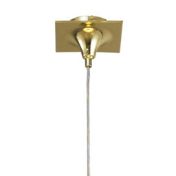 Luminosa Lighting Luminosa Siena Pendant Round 1 Light E27, Polished Brass With Amber Cream Shade And Clear Crystal - thumbnail 3